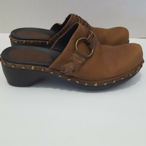 ECCO Studded Harness Mules Wedge Heel Clogs 40 /10